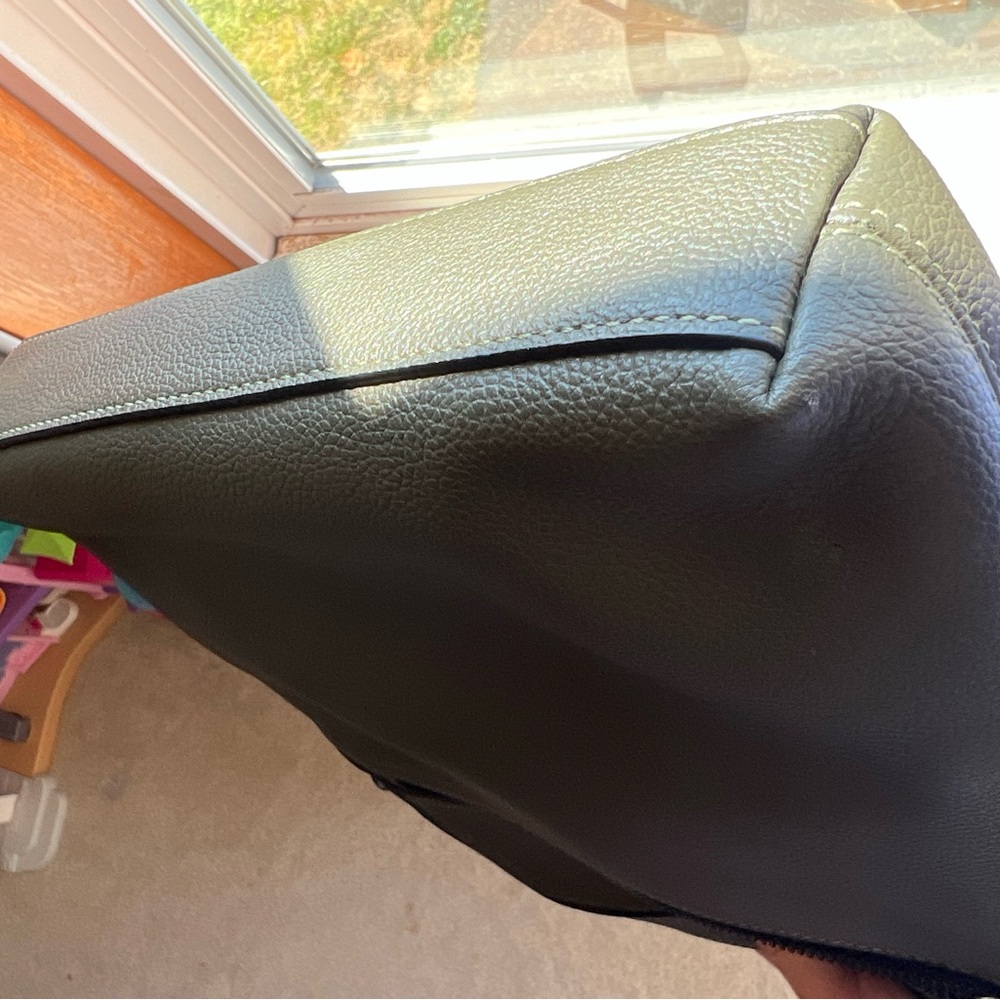 Coach Houston Flight Mens Bag Olive Green Pebbled Leather Messenger Crossbody - Picture 8 of 8